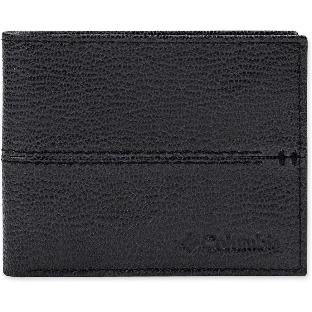 🆕Columbia Men's Black Everyday Bifold Wallet-Multiple Card Slots Id Window
